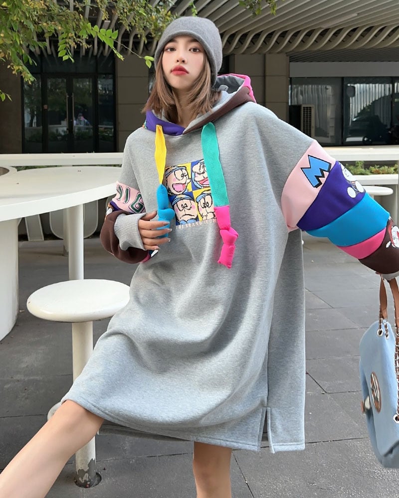 【tops】カートゥーンカジュアルワンピース　M19329