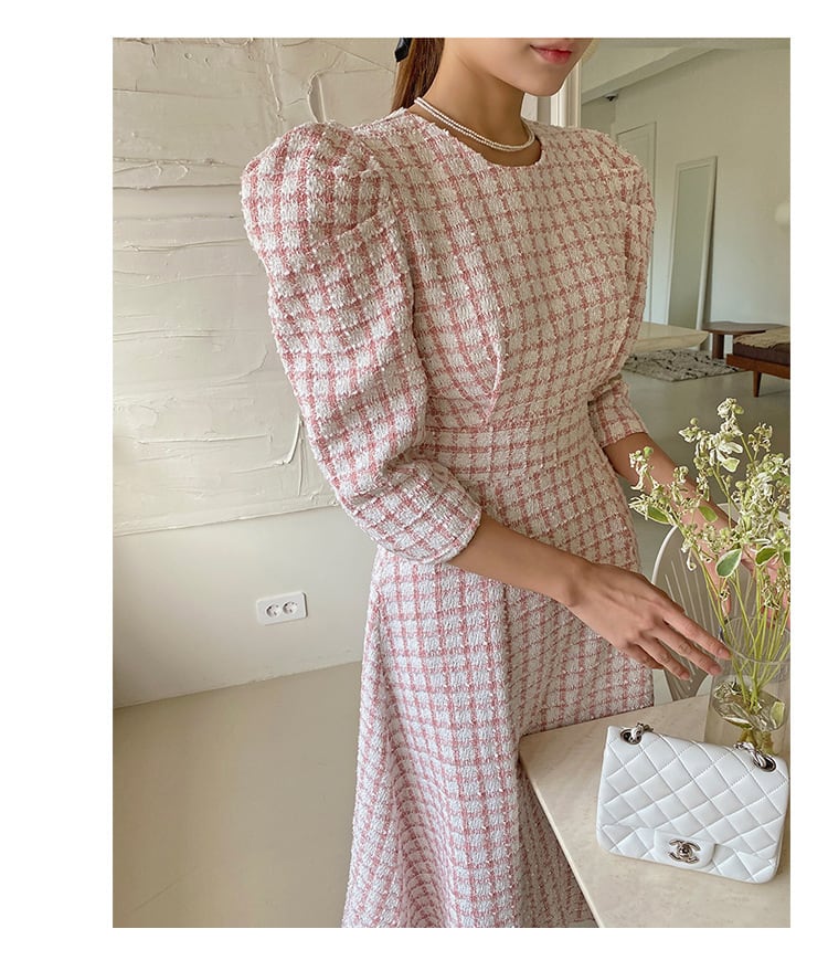 【dress】チェック柄ワンピース　M26544