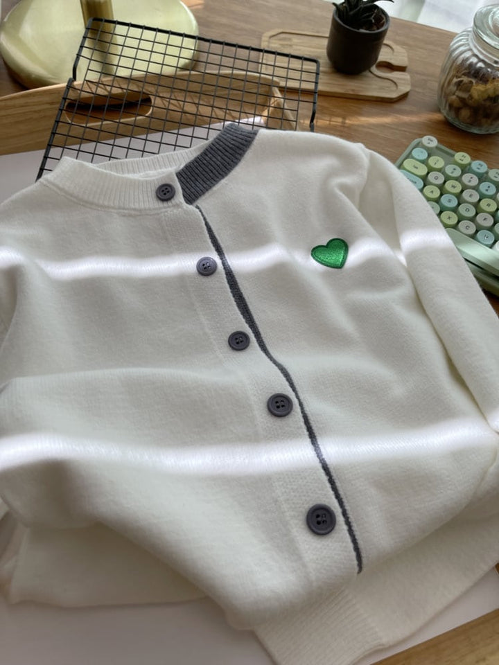 【outer】刺繍ニットカーデ　M18107