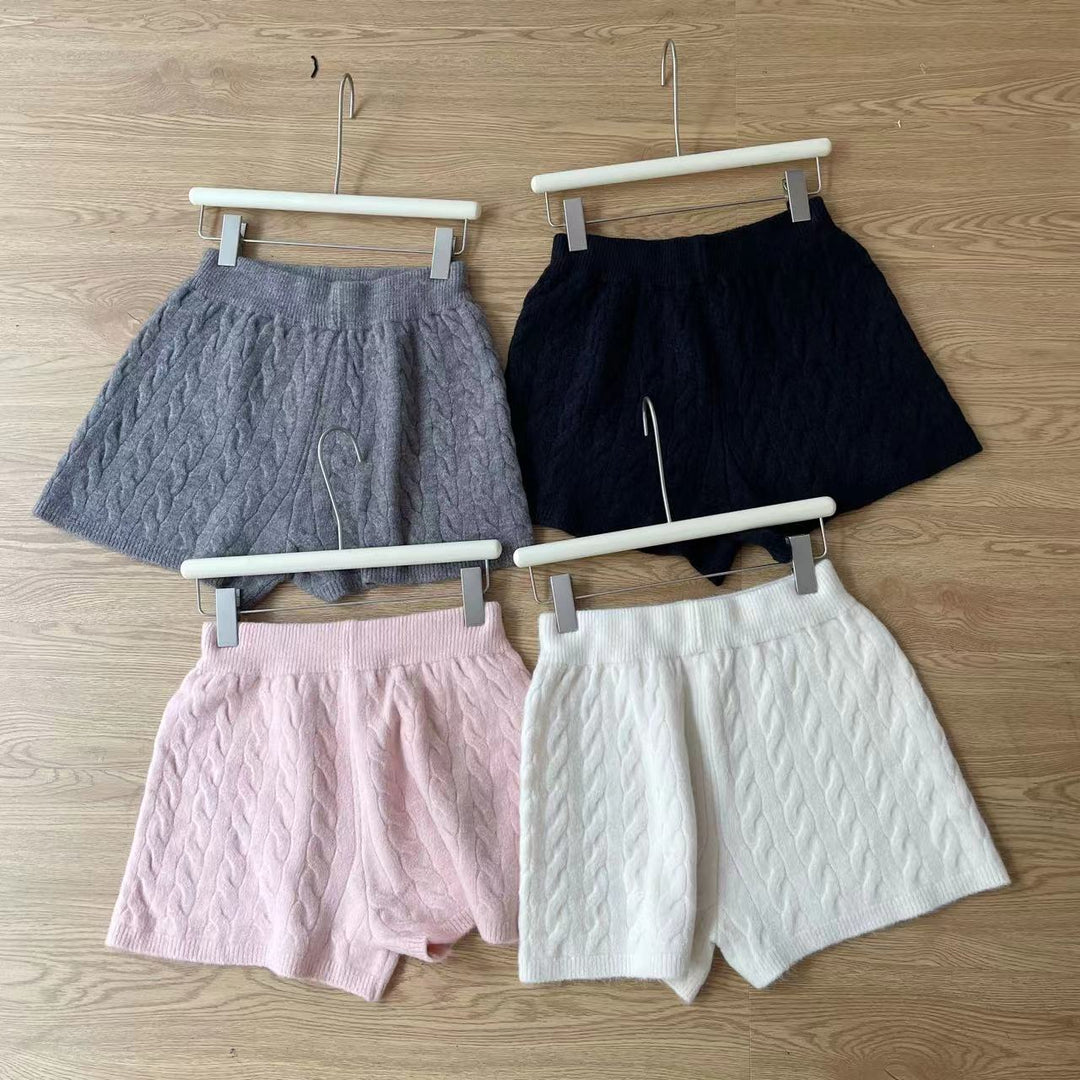 【set】ニットセーター×ショートパンツセット　M27019