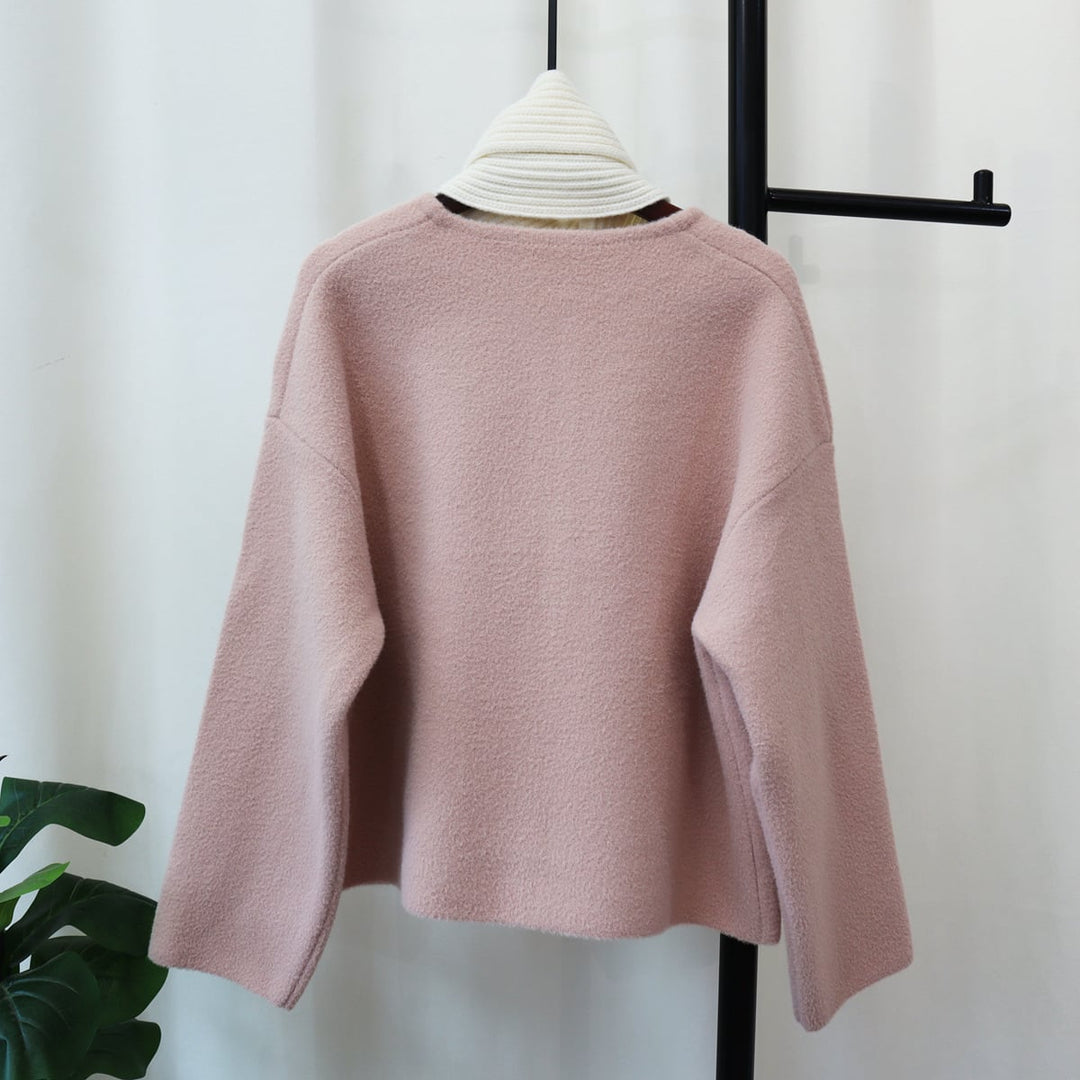 【outer】ラシャ生地ニットカーデ　M27606