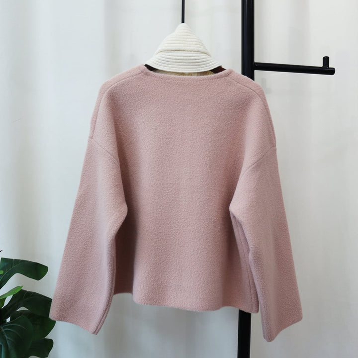 【outer】ラシャ生地ニットカーデ　M27606
