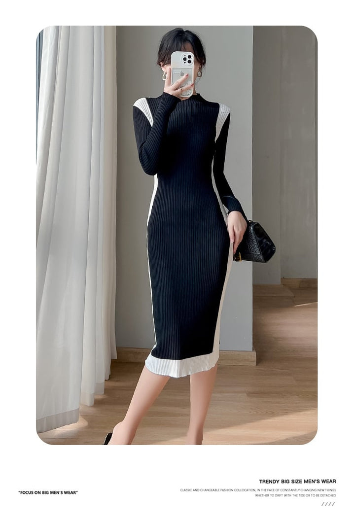【dress】知的で品の良い♡エレガントニットワンピース　M17529