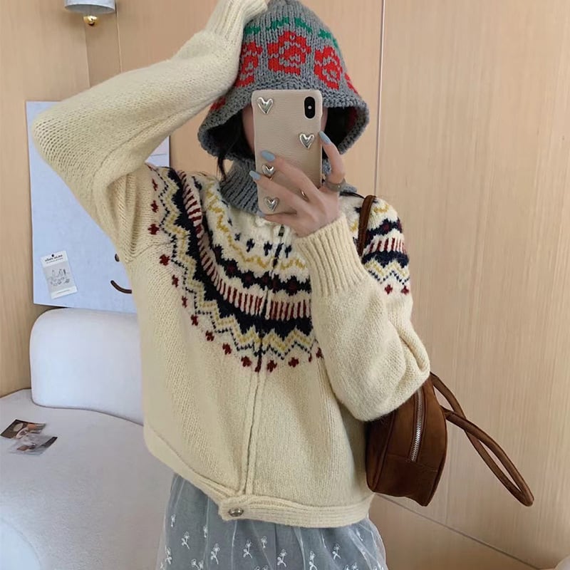 【outer】ニットカーデ　M28873