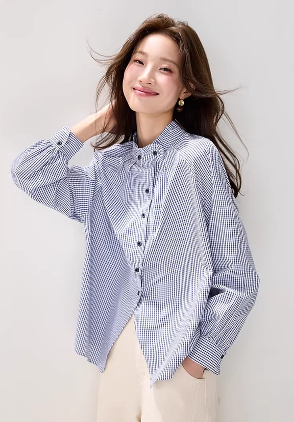 【tops】チェック柄シャツ Q8228