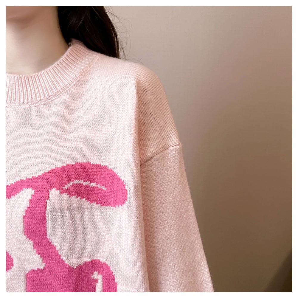 【tops】ジャカードニットセーター　M26602