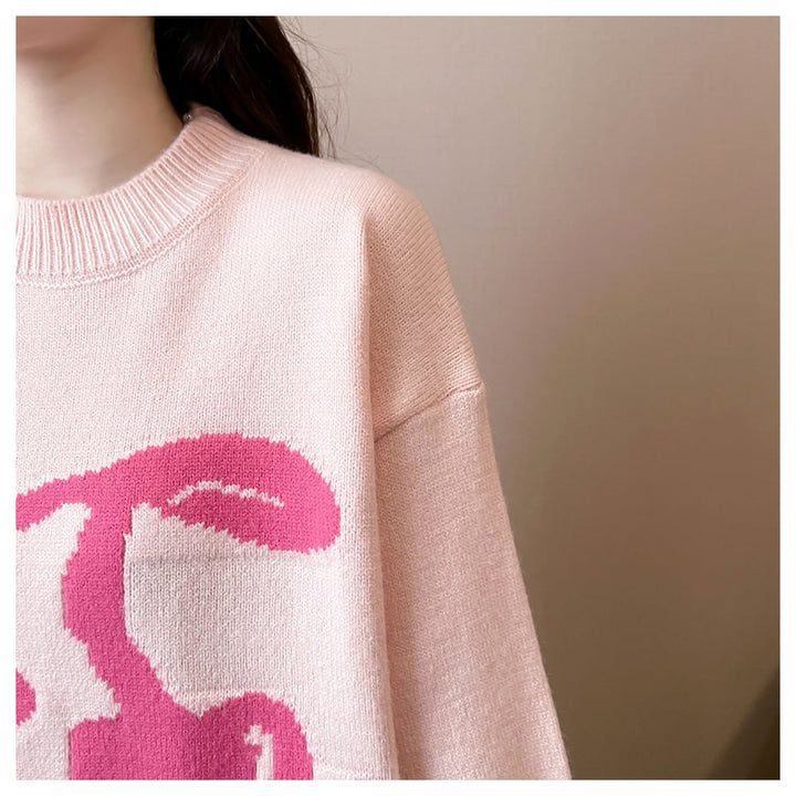 【tops】ジャカードニットセーター　M26602