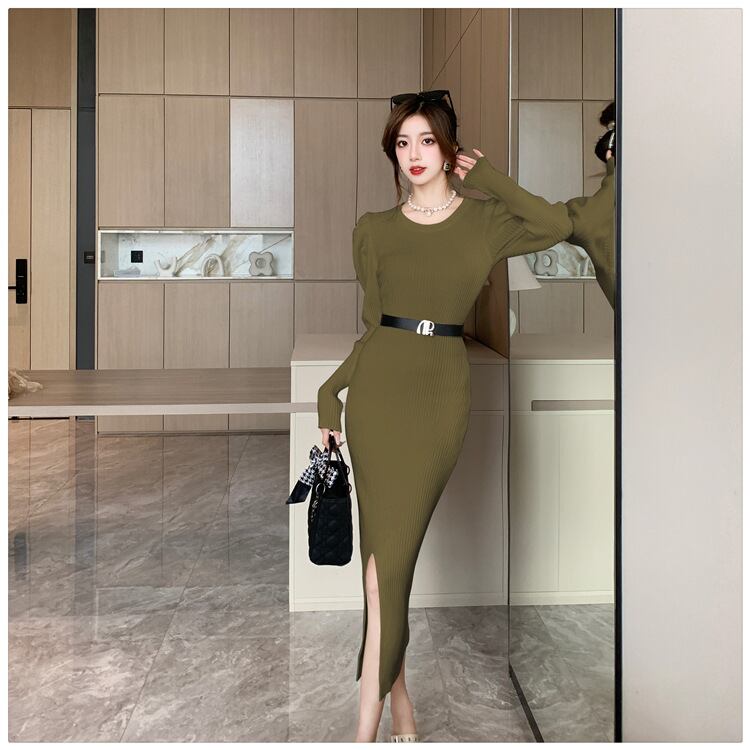 【dress】スリットワンピース　M18603