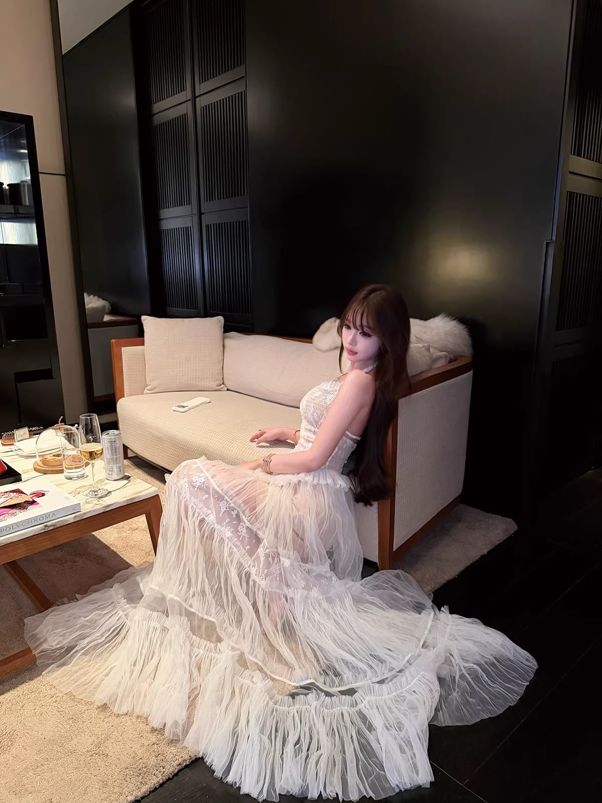 dress】チュールレースロングワンピース Q7971 – NANASTYLE