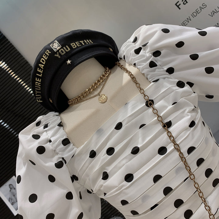 【tops】ドット柄トップス　M25270
