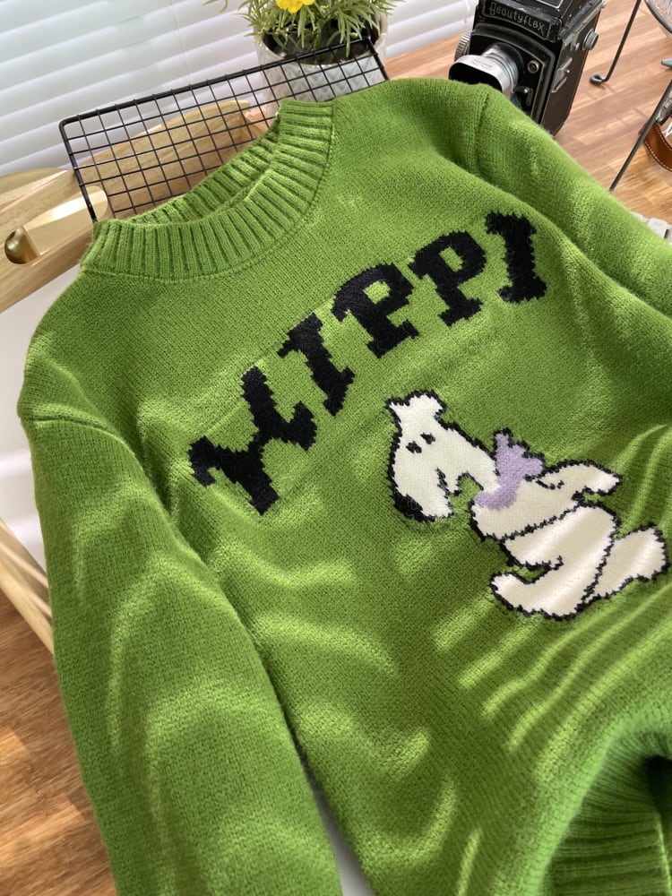 【tops】ジャカードニットセーター　M26686