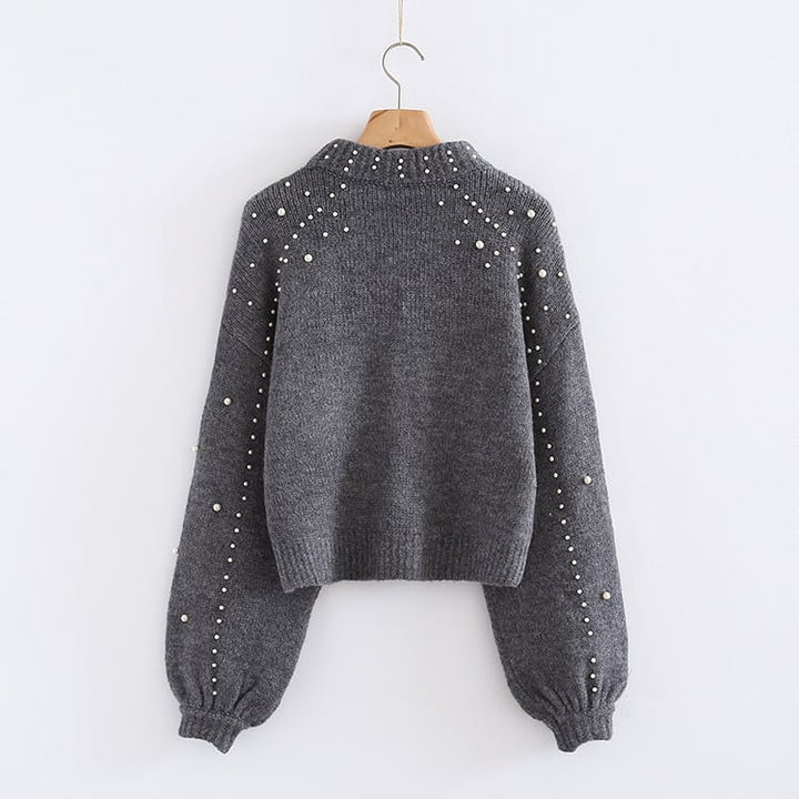【tops】パールニットセーター　M19042