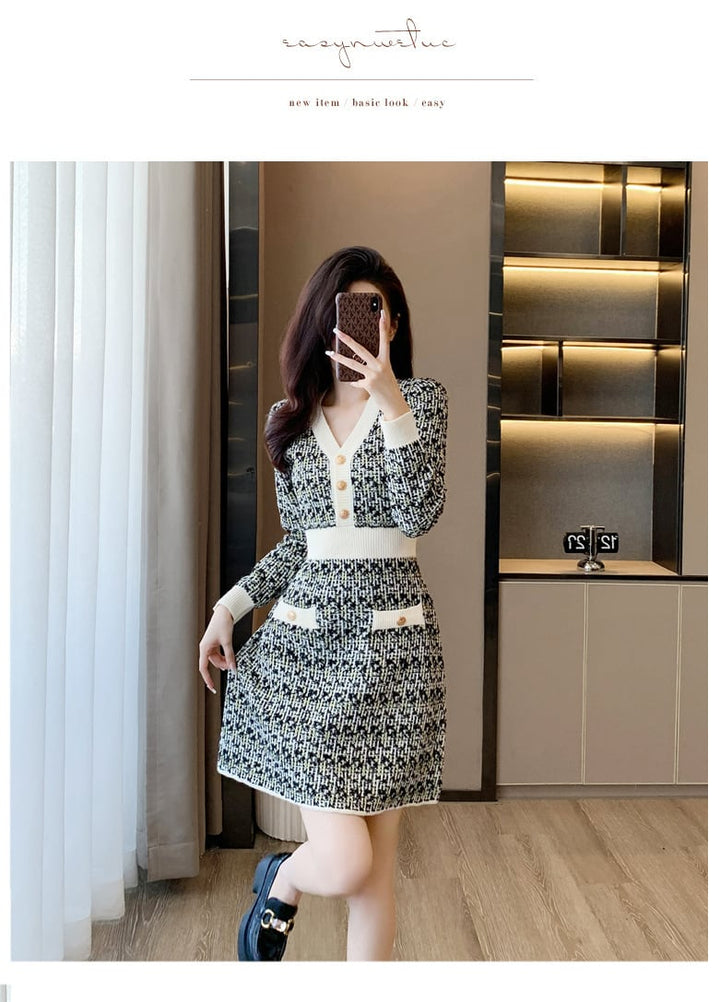 【dress】ニットワンピース　M25483