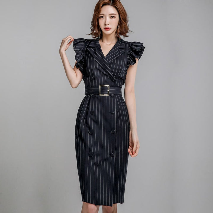 【dress】ダブルボタンワンピース　M23959