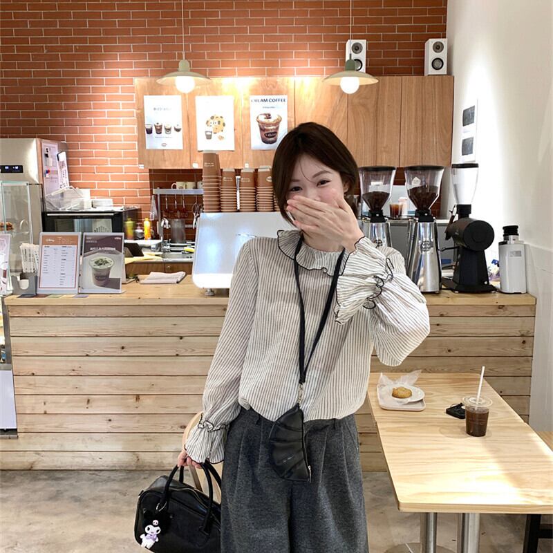 【tops】フリルシャツトップス　M29452