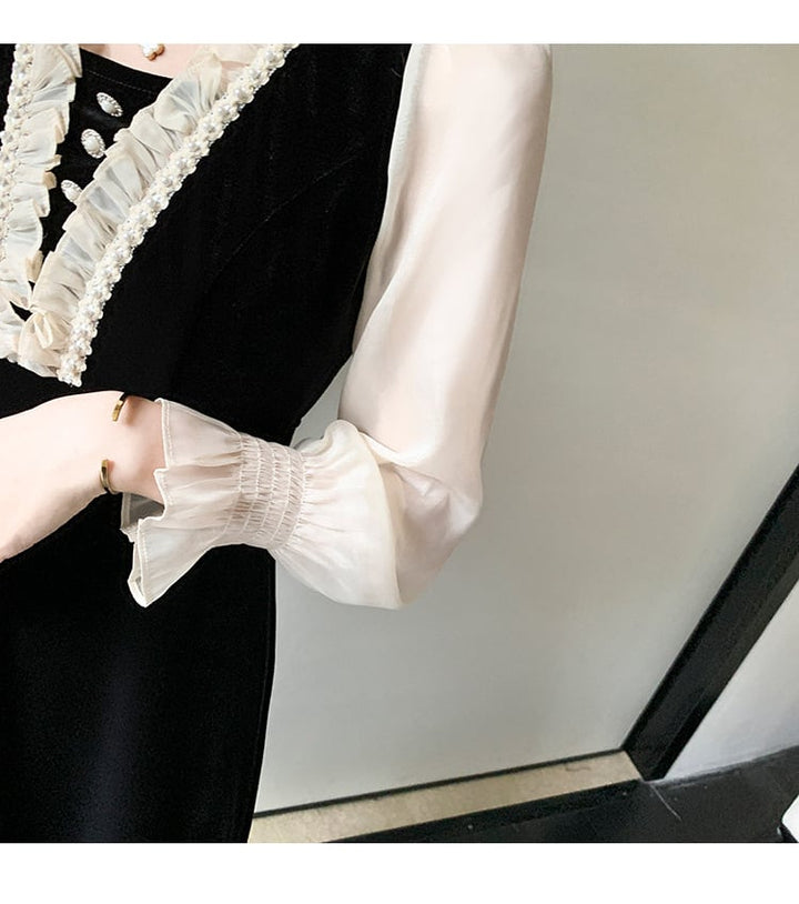 【dress】気質満点 エレガントオシャレデートワンピース　M17392