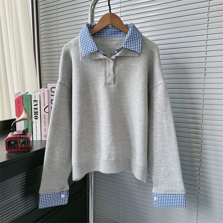 【tops】POLOネックニットセーター　M26887