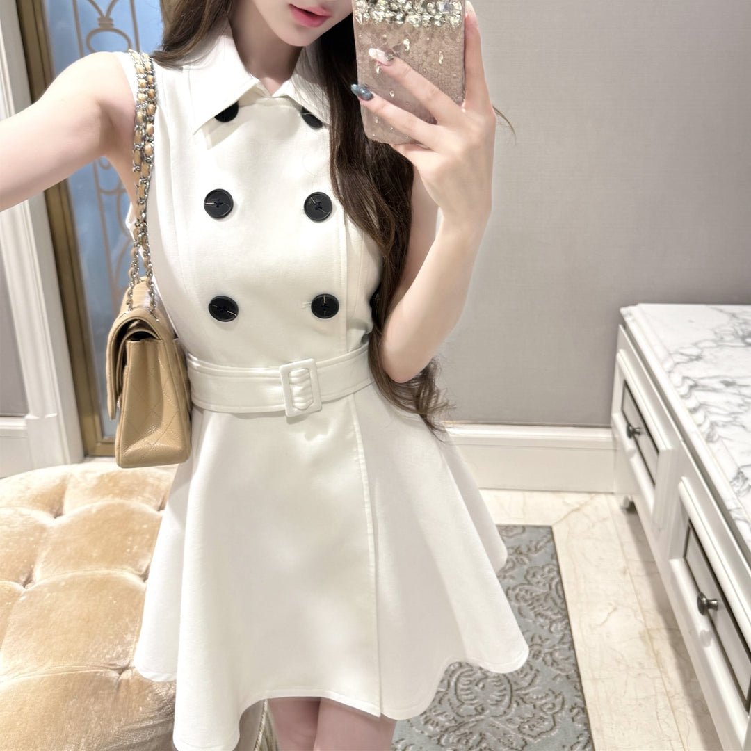 【dress】ダブルボタンミニワンピース　N3151