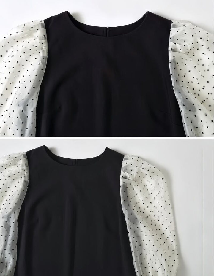 【dress】チュールコンビワンピース　M29875