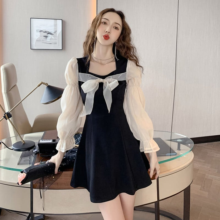 【dress】大人らしい エレガント切り替えデートワンピース　M17360