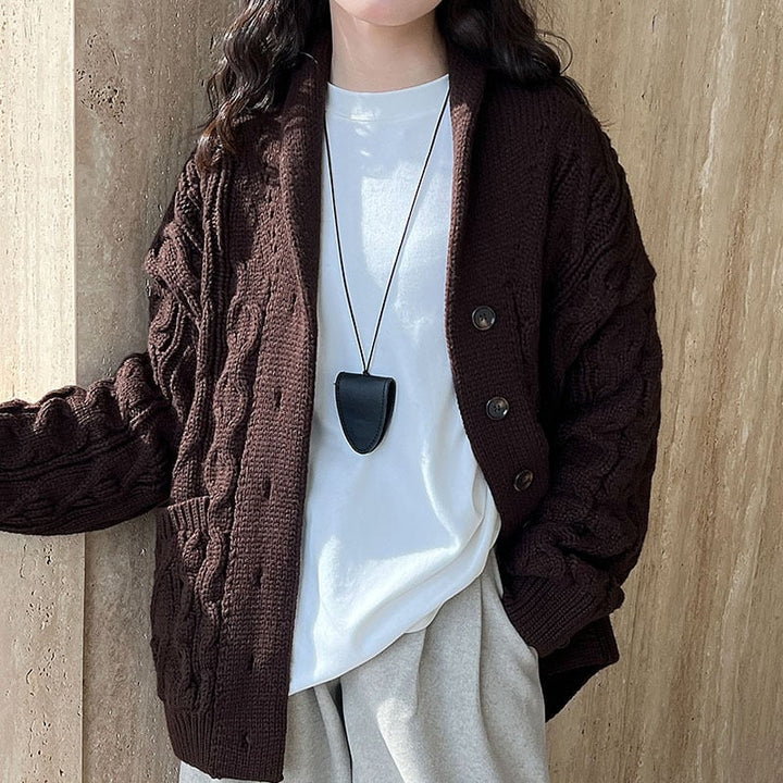 【outer】Vネックニットカーディガン Q7094