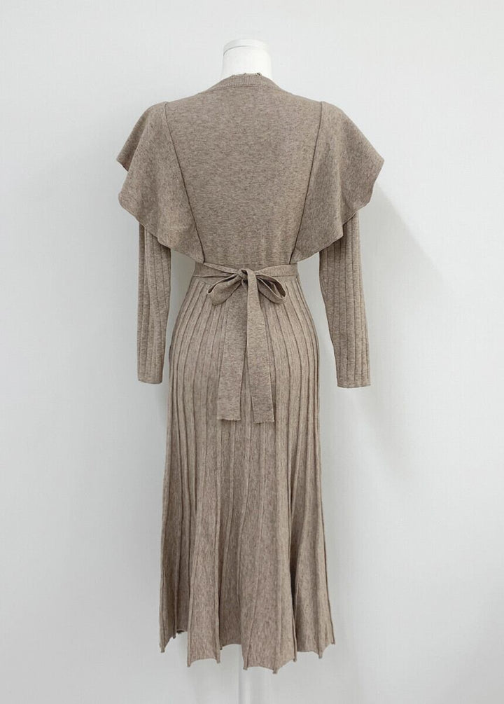 【dress】フリルニットワンピース　M26191