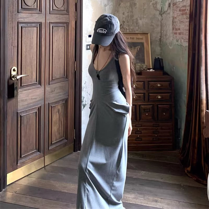【dress】ロングキャミワンピース Q8267