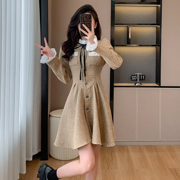 【dress】リボン付きデートワンピース　M18358