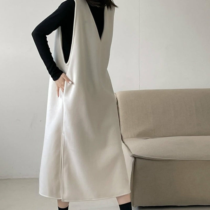 【dress】Vネックベストワンピース　M26527
