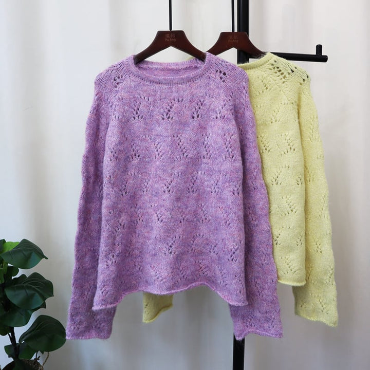 【tops】カットワークニットセーター　M25586