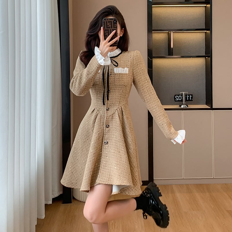 【dress】リボン付きデートワンピース　M18358