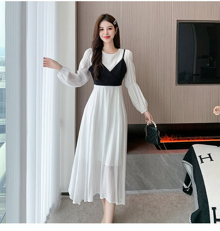 【dress】絶対欲しい エレガント切り替えデートワンピース　M17291