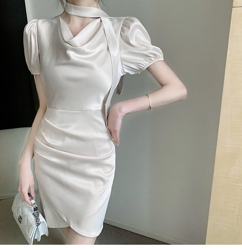 【dress】細身効果抜群♪エレガントデートワンピース　M17355