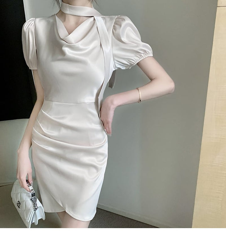 【dress】細身効果抜群♪エレガントデートワンピース　M17355