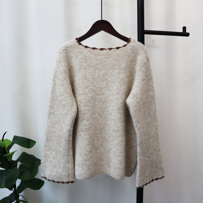 【tops】クルーネックニットセーター　M26859