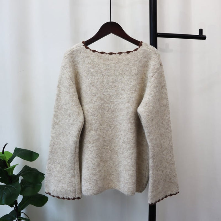 【tops】クルーネックニットセーター　M26859