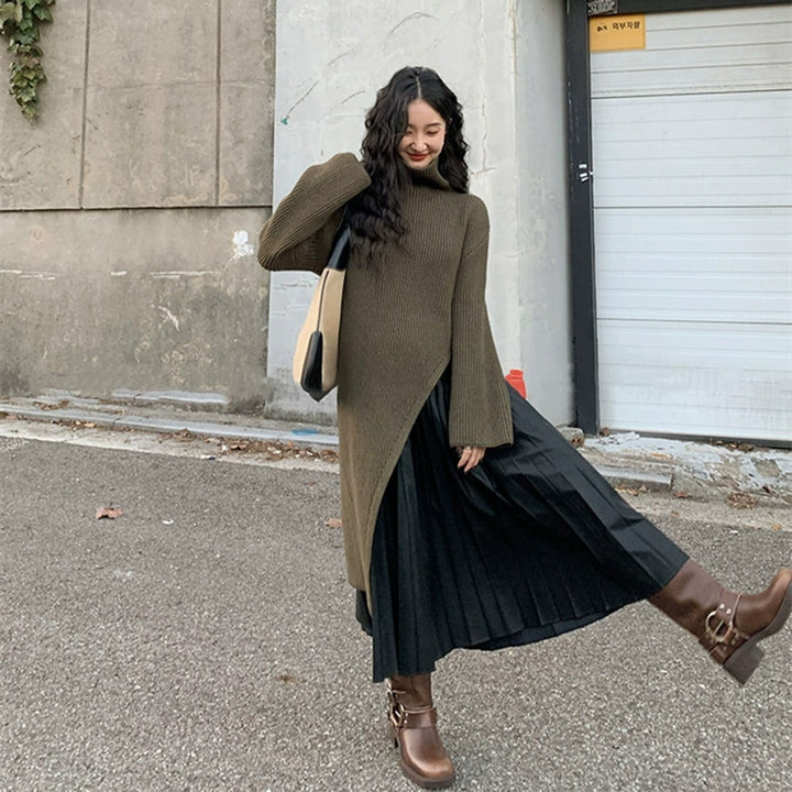 【dress】ハイネックニットワンピース 　N2270