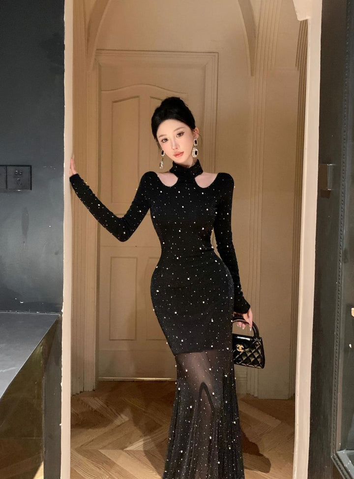 【dress】スパンコールワンピース　M26065