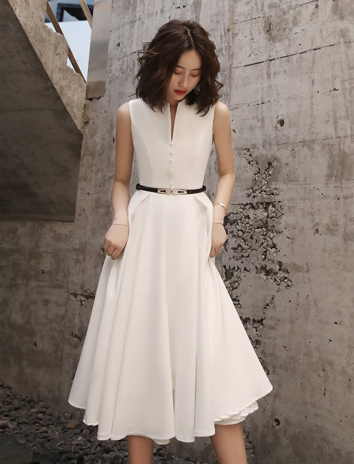 【dress】ノースリーブAラインロングフレアワンピース Q8438