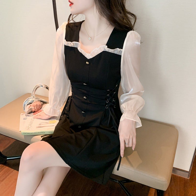 【dress】女性力を高める～切り替えデートワンピース　M17086