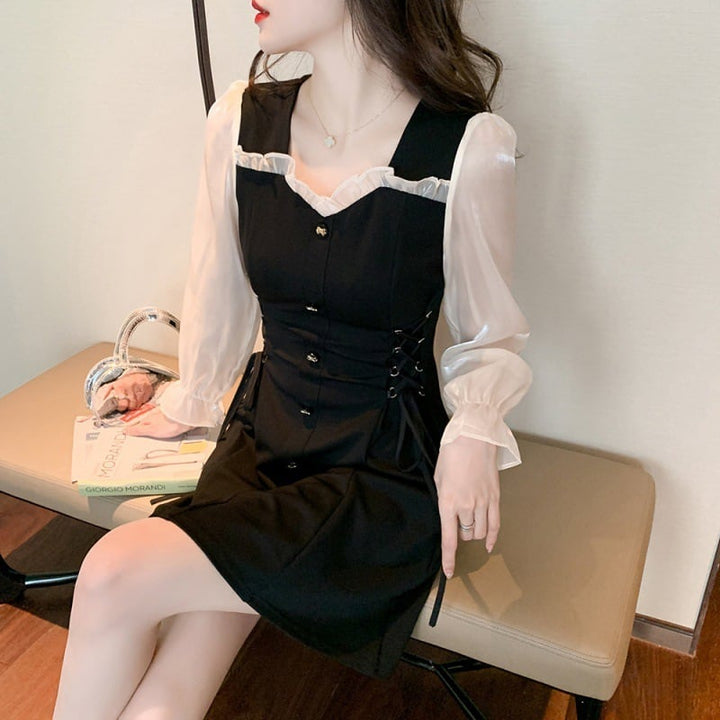 【dress】女性力を高める～切り替えデートワンピース　M17086