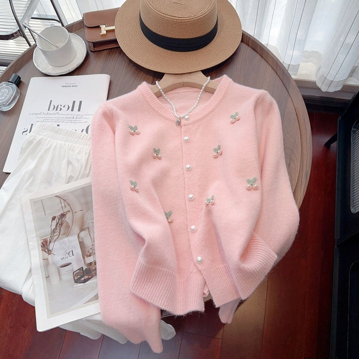 【outer】パールニットカーデ　M26407