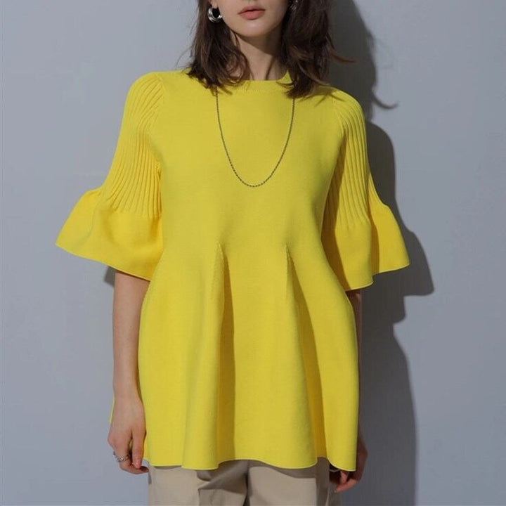 【tops】話題沸騰中人気アンブレラスリーブ着心地良いトップス　N-1649