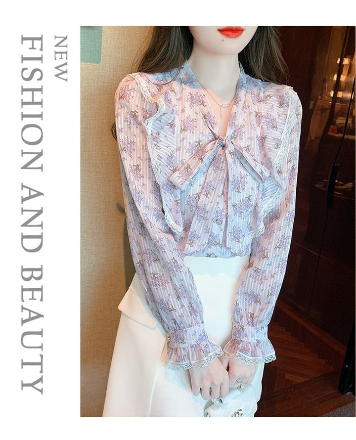 【tops】花柄シャツトップス　M20985