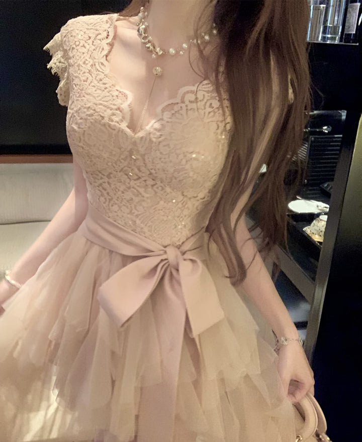 【dress】イレヘムチュールワンピース　N3411