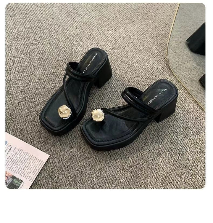 【Shoes】チャンキーヒールサンダル K0128