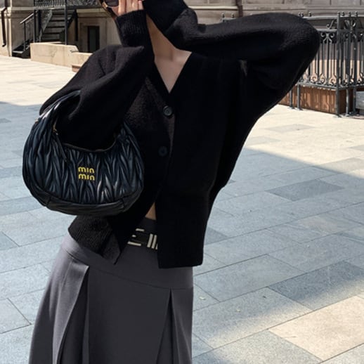 【outer】Vネックニットカーデ　M26695