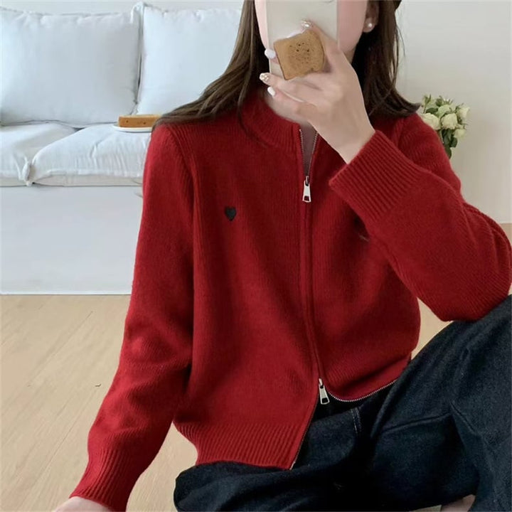 【outer】ファスナーニットカーデ　M26223