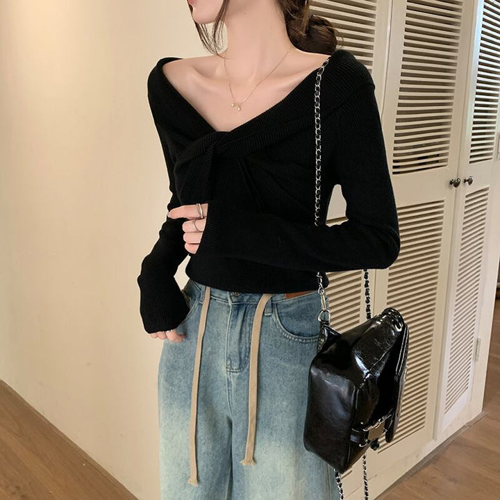 【tops】ニットトップス　M18834