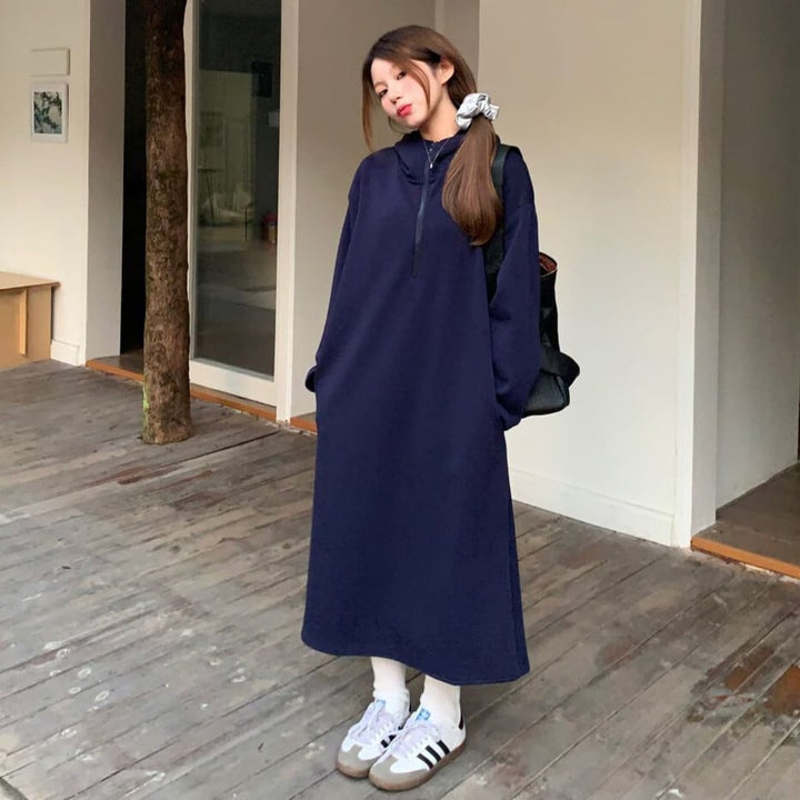 【dress】フード付きカジュアルワンピース　M27651